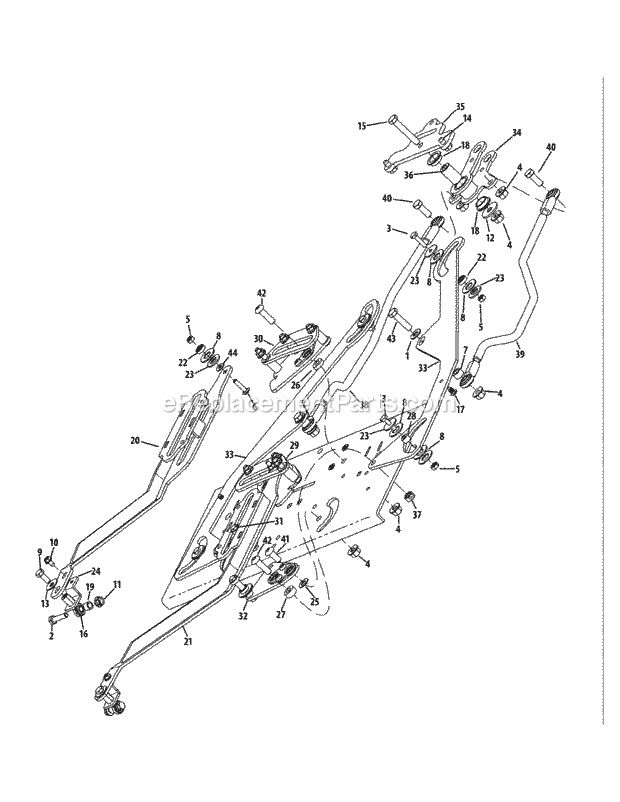 Control Assembly Diagram and Parts List for S7237-KW 53AP8DU8750 Cub Cadet Sprayer